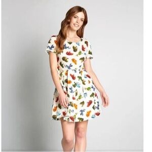 ModCloth DANGERFIELD frog print dress